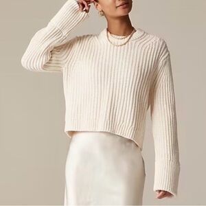 J. Crew Cropped Cream Sweater